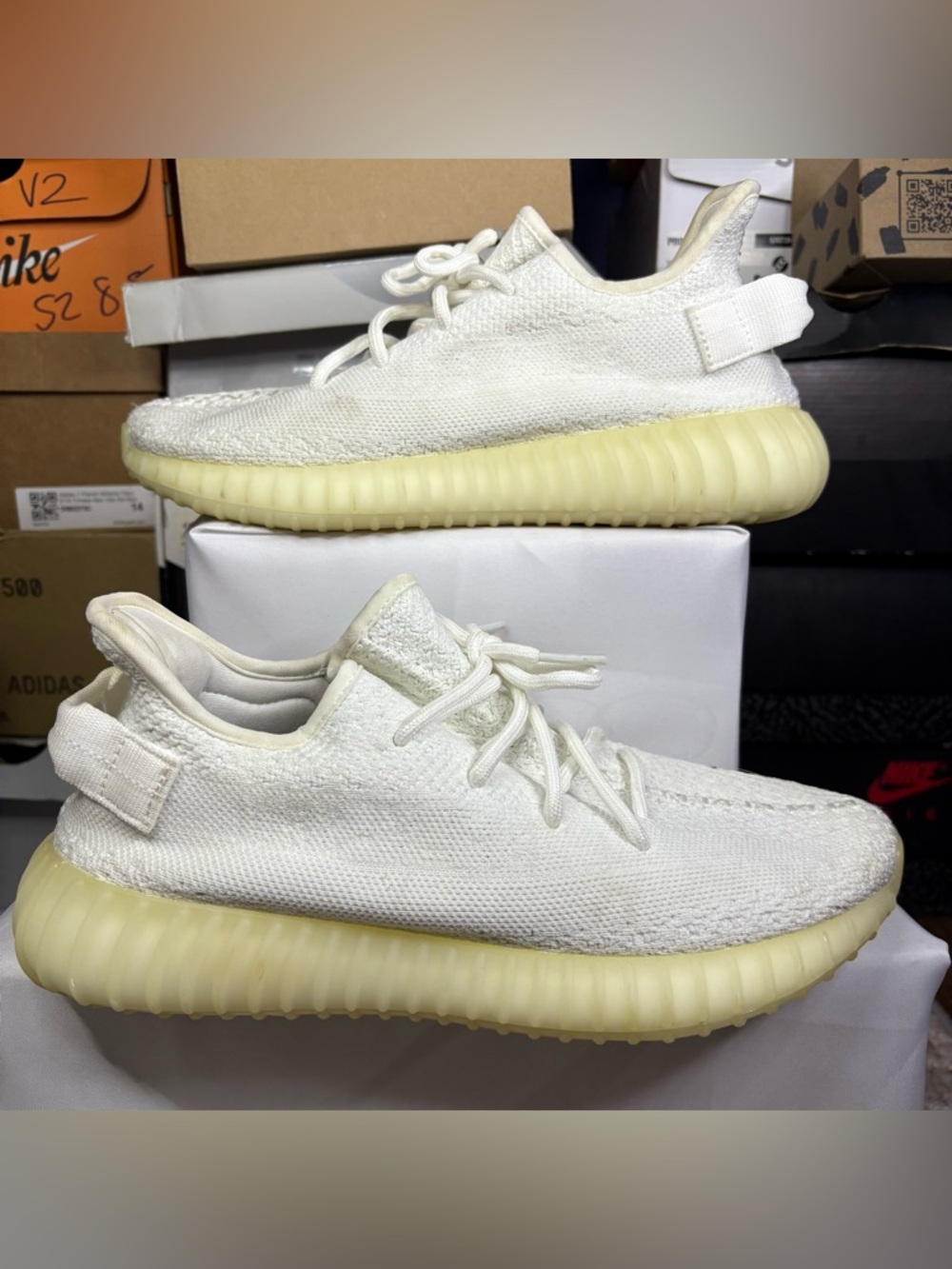 Size 7.5 - adidas Yeezy Boost 350 V2 Low Cream White / Triple White